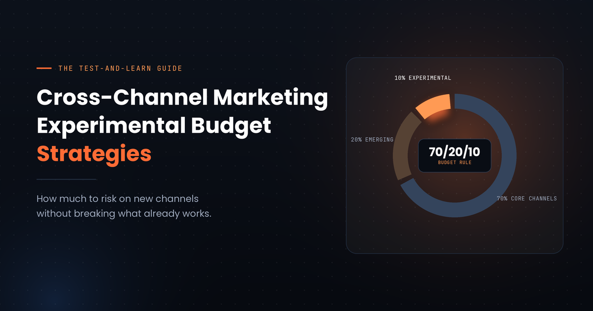 Cross Channel Marketing Experimental Budget Strategies